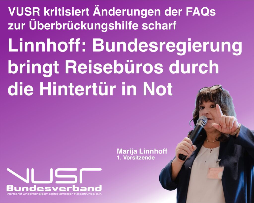 VUSR kritisiert Änderungen der FAQs zur Überbrückungshilfe scharf