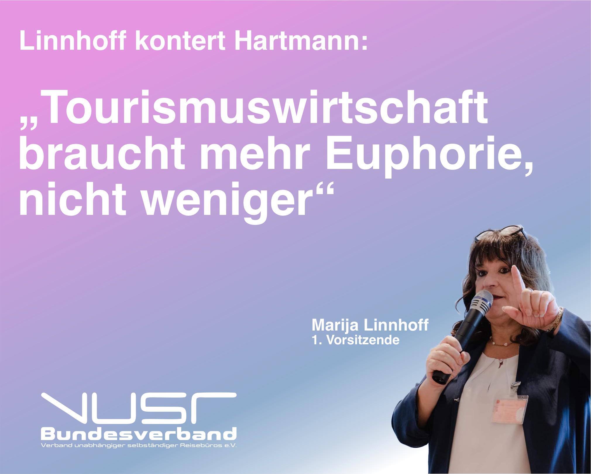 Linnhoff kontert Hartmann: Tourismuswirtschaft braucht mehr Euphorie, nicht weniger