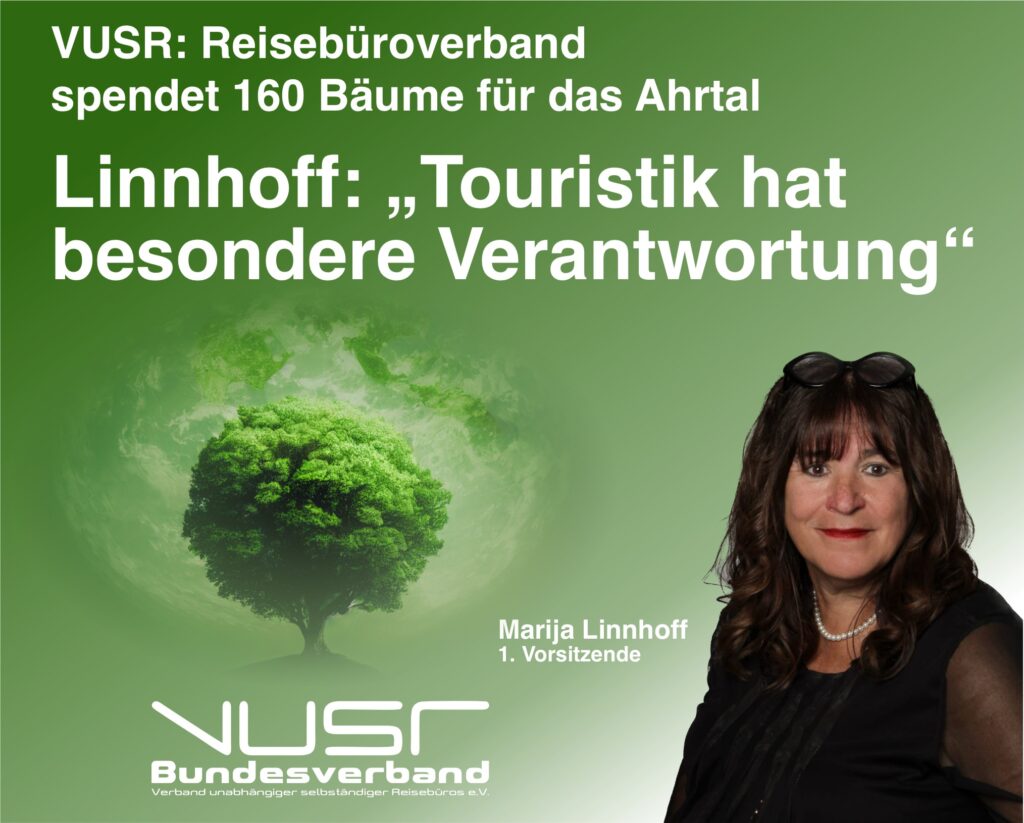 VUSR-Reisebüroverband spendet 160 Bäume für das Ahrtal