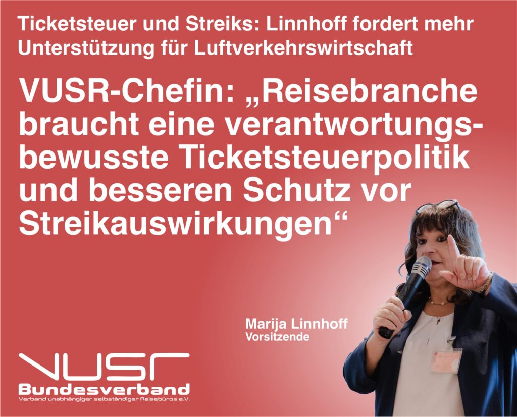 Ticketsteuer und Streiks: Linnhoff fordert mehr Unterstützung für Luftverkehrswirtschaft