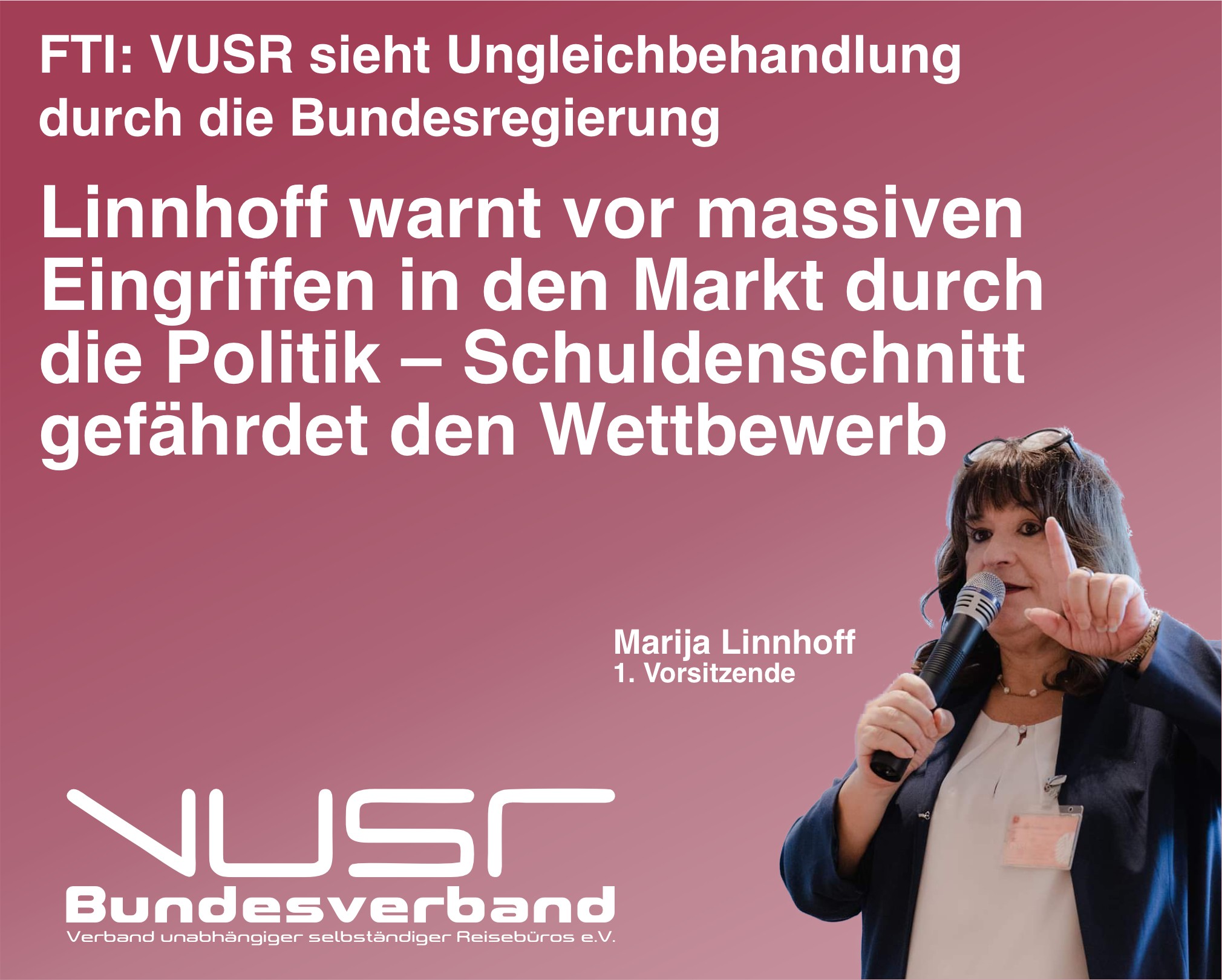 FTI: VUSR sieht Ungleichbehandlung durch die Bundesregierung