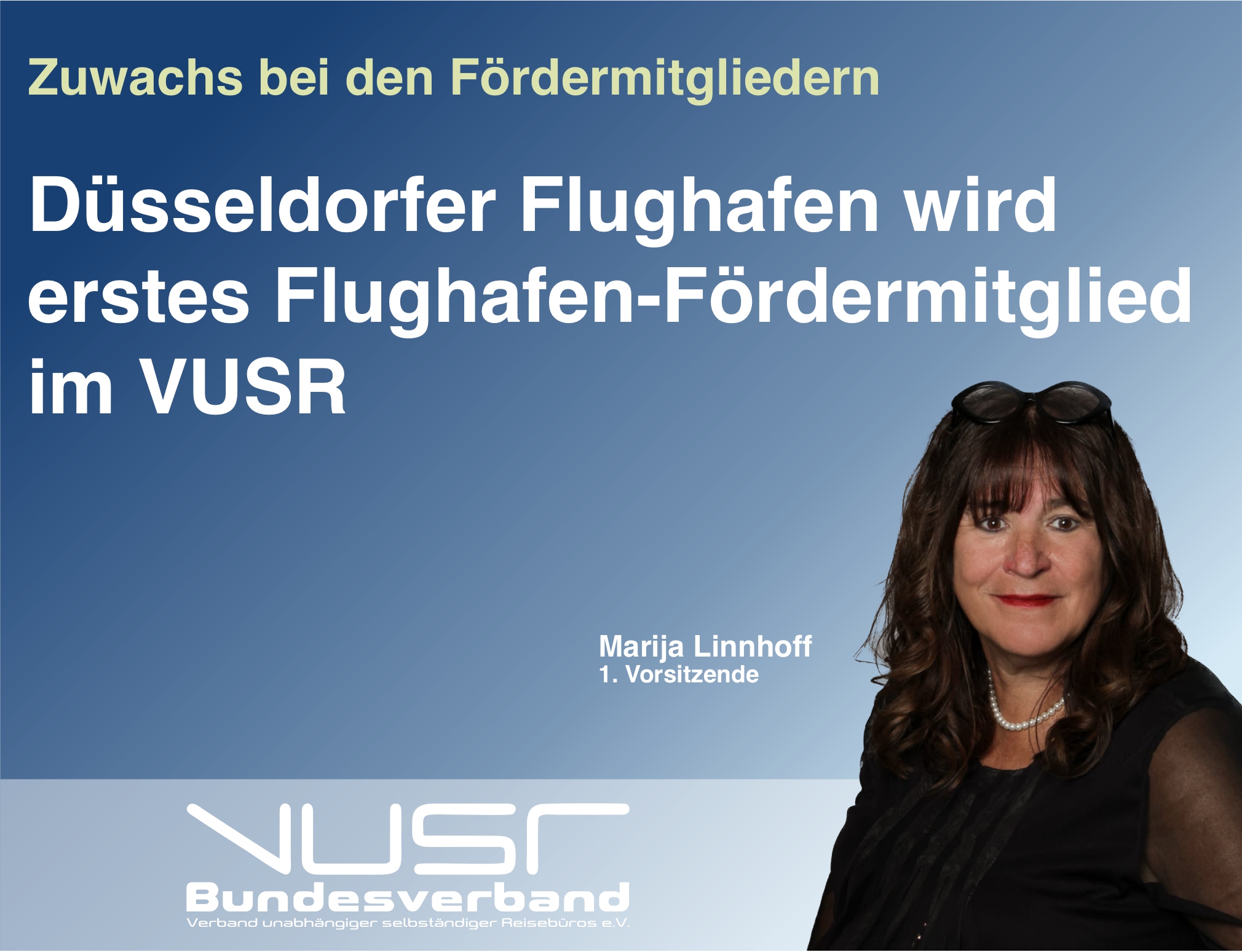 Düsseldorfer Flughafen wird erstes Flughafen-Fördermitglied im VUSR