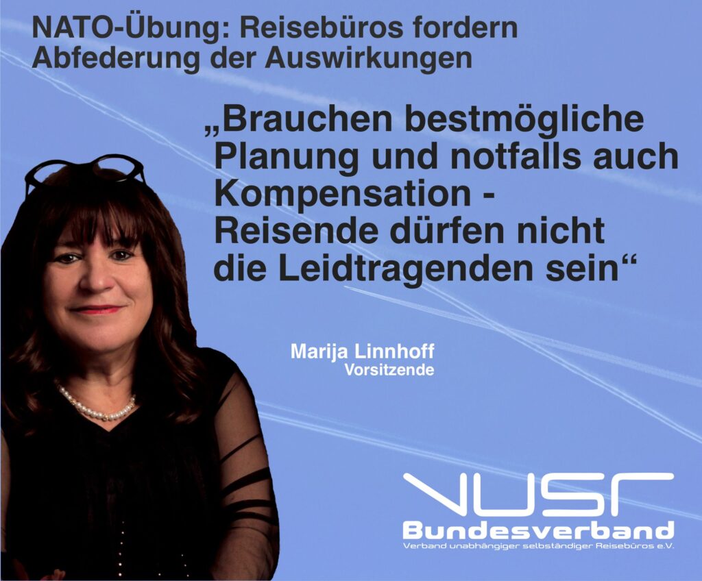 NATO-Übung: Reisebüros fordern Abfederung der Auswirkungen
