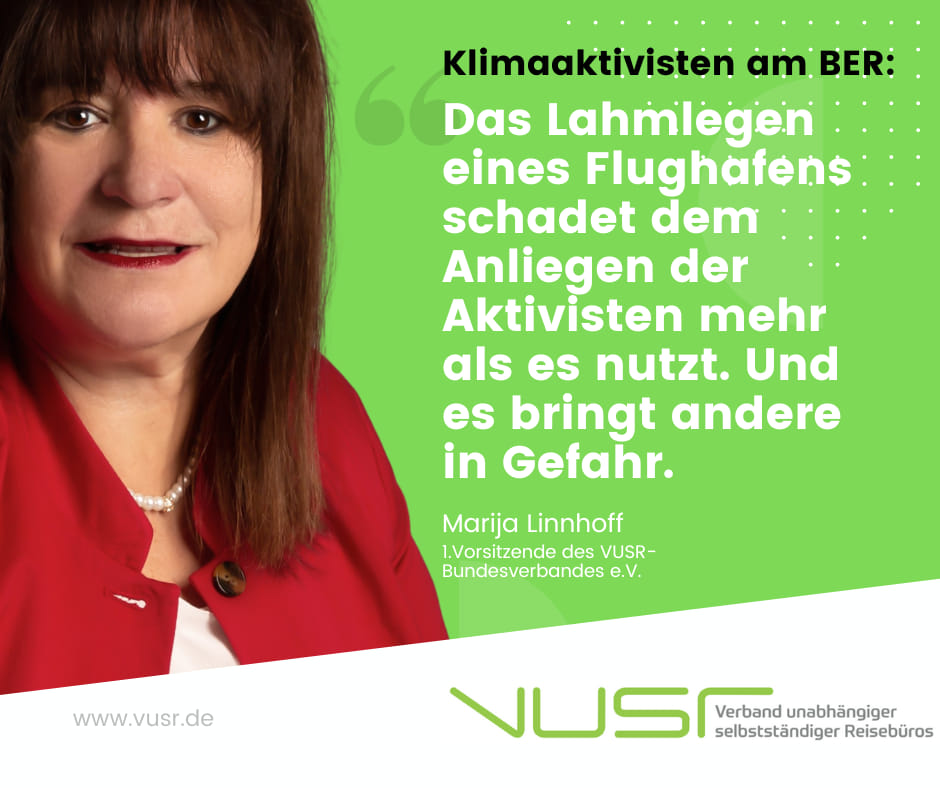 VUSR kritisiert Klimaaktion am BER